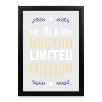 Single Doctor Édition Limitée - Affiche encadrée (27 × 37 cm) - noir - Devant