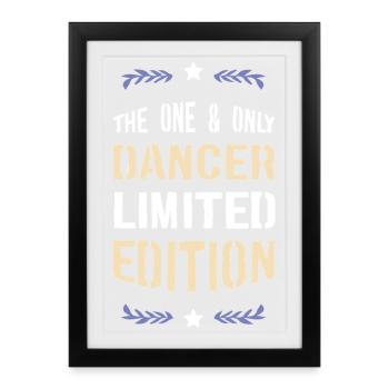 Dancers Limited Edition Lettering - Framed poster (27 × 37 cm) - black - Front