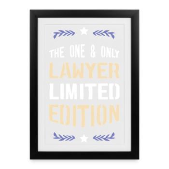 The One & Only Lawyer Limited Edition - Framed poster (27 × 37 cm) - black - Front