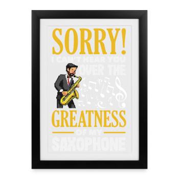 Saxophone - Framed poster (27 × 37 cm) - black - Front