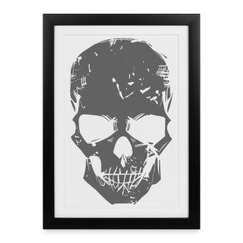Skull Grey - Framed poster (27 × 37 cm) - black - Front