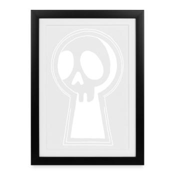 La mort blanche nous observe - Affiche encadrée (27 × 37 cm) - noir - Devant