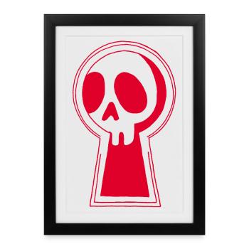 La mort rouge nous observe - Affiche encadrée (27 × 37 cm) - noir - Devant