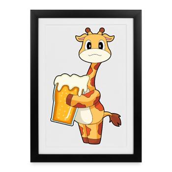 Giraffe Beer - Framed poster (27 × 37 cm) - black - Front