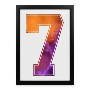 NO. 7 NUMBER 7 COLLEGE 7TH BIRTHDAY - Framed poster (27 × 37 cm) - black - Front