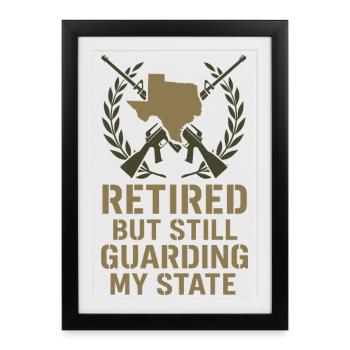 Vétéran de l’armée Vétéran de la Garde nationale en - Affiche encadrée (27 × 37 cm) - noir - Devant