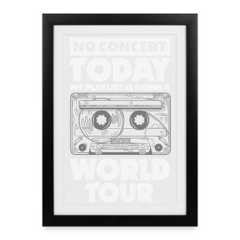 No concert today sad music - Framed poster (27 × 37 cm) - black - Front