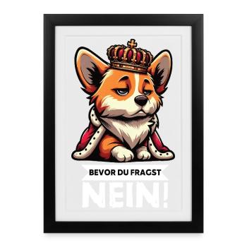 Avant que vous ne demandiez : Corgi Corgi Corgi Gallois Corgi Corgi Dog - Affiche encadrée (27 × 37 cm) - noir - Devant