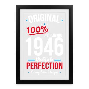 1946 – Original – Unique copy - Framed poster (27 × 37 cm) - black - Front