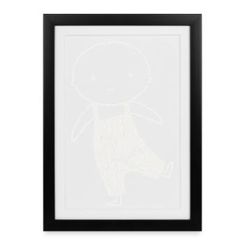Tiny Doodle in Overalls - Framed poster (27 × 37 cm) - black - Front