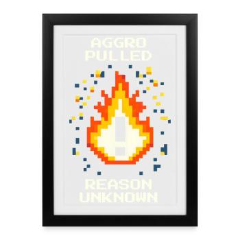 Aggro Drawn | Social Work Everyday Life Humor - Framed poster (27 × 37 cm) - black - Front