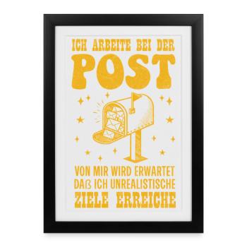 Postman I WORK AT THE POST OFFICE OF ME WILL - Framed poster (27 × 37 cm) - black - Front