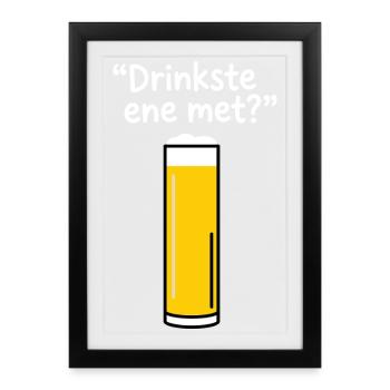 Boisste ene met ? Carnaval de Kölsch - Affiche encadrée (27 × 37 cm) - noir - Devant