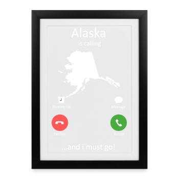 Alaskan Malamute Is Calling Funny Dog Owner - Framed poster (27 × 37 cm) - black - Front