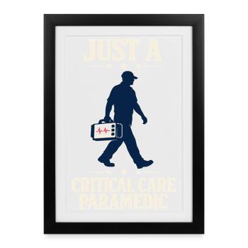 EMT avancé en soins intensifs comme identité - Affiche encadrée (27 × 37 cm) - noir - Devant