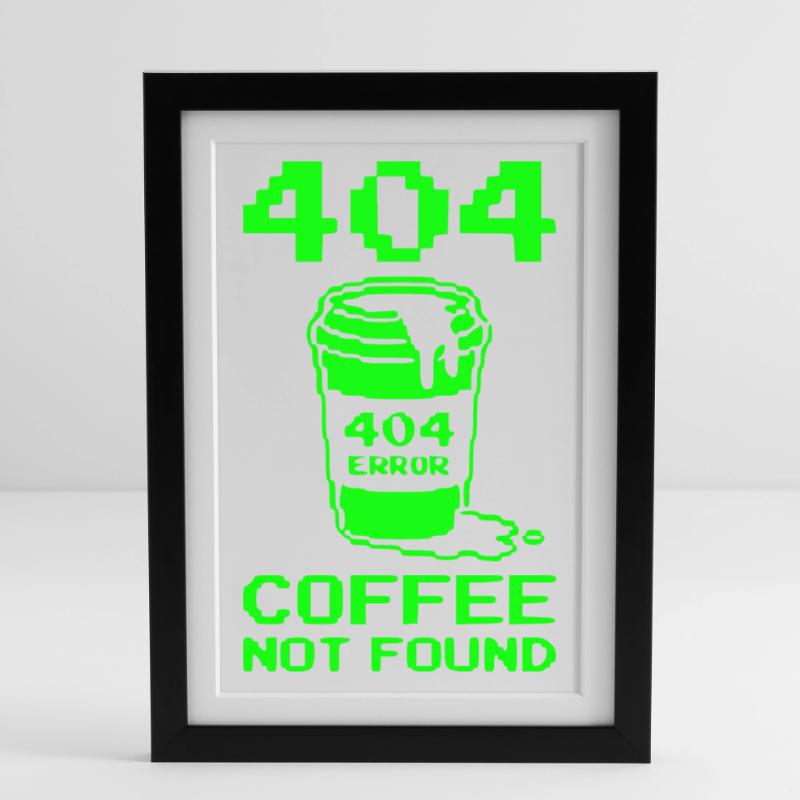 404 Not Found, Software Developer Shirt, Pullover Hoodie Framed poster (27 × 37 cm)