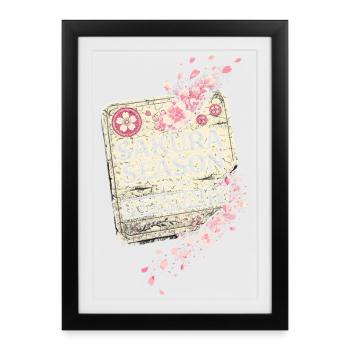 Cerisier en fleurs Sakura est ma personnalité cerisier en fleurs - Affiche encadrée (27 × 37 cm) - noir - Devant