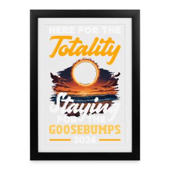 Solar eclipse 2026, August 12 - Framed poster (27 × 37 cm) - black - Front