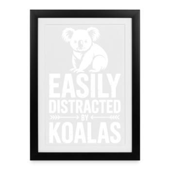 Koala Sayings Koalas Funny Koala Gift - Framed poster (27 × 37 cm) - black - Front