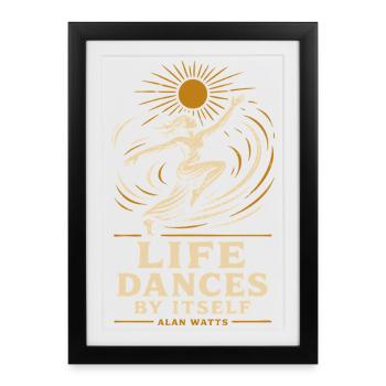 Danse Cosmique de la Vie - Affiche encadrée (27 × 37 cm) - noir - Devant