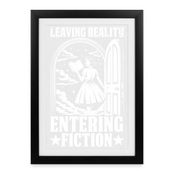 Door to Fantasy Reading Books Bookworm Bookworm - Framed poster (27 × 37 cm) - black - Front