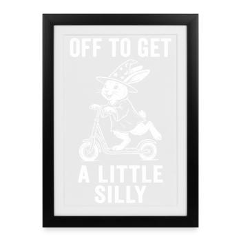 Je pars faire un peu la folie - Affiche encadrée (27 × 37 cm) - noir - Devant