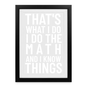 Funny Math Teacher Mathematics Lover Gift for Nerd - Framed poster (27 × 37 cm) - black - Front