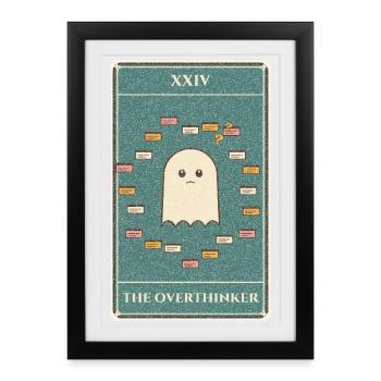 Der Tarot-Geist des Überdenkers - Gerahmtes Poster (27 × 37 cm) - Schwarz - Vorne