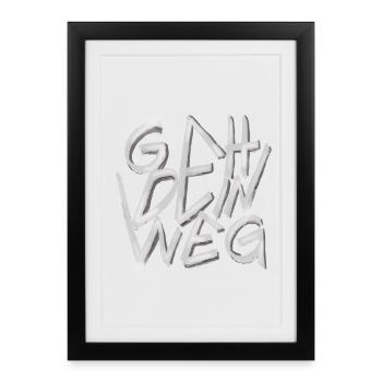 GO YOUR WAY Graffiti - Framed poster (27 × 37 cm) - black - Front