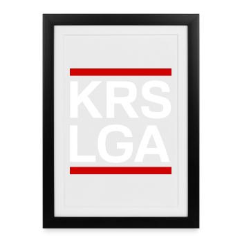 KREISLIGA weiß - Gerahmtes Poster (27 × 37 cm) - Schwarz - Vorne