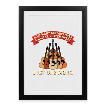 Conception du joueur de guitare – Il ne reste qu’une guitare - Affiche encadrée (27 × 37 cm) - noir - Devant