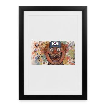 South Korea Kicker Clown Splash of Color - Framed poster (27 × 37 cm) - black - Front