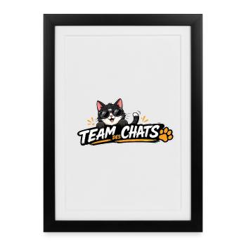 Team des Chats noirs horizontal - Affiche encadrée (27 × 37 cm) - noir - Devant