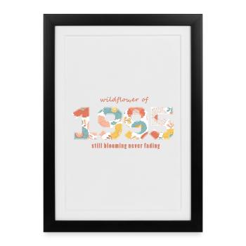 Floral 1995 - 30th anniversary - Framed poster (27 × 37 cm) - black - Front
