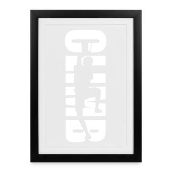 Rock Climbing Shirt - Framed poster (27 × 37 cm) - black - Front