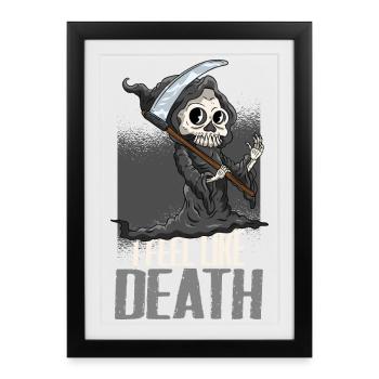 Faucheuse Halloween - Affiche encadrée (27 × 37 cm) - noir - Devant