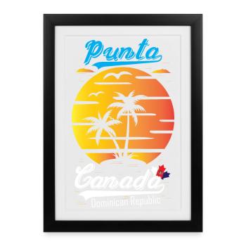 PuntaCanada Design 2 08.01.2023 - Framed poster (27 × 37 cm) - black - Front