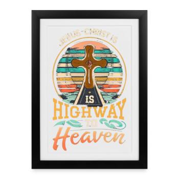 Route vers Heaven Cross - Affiche encadrée (27 × 37 cm) - noir - Devant
