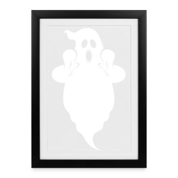 Ghost Boo - Framed poster (27 × 37 cm) - black - Front
