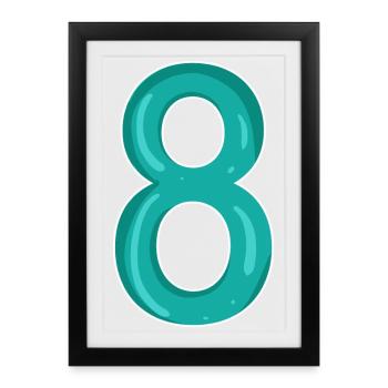8 - Framed poster (27 × 37 cm) - black - Front