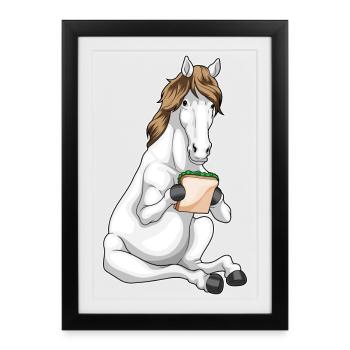 Horse Sandwich - Framed poster (27 × 37 cm) - black - Front