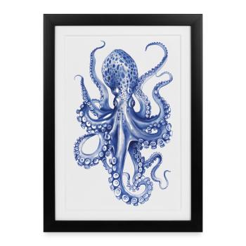 Octopus - Framed poster (27 × 37 cm) - black - Front