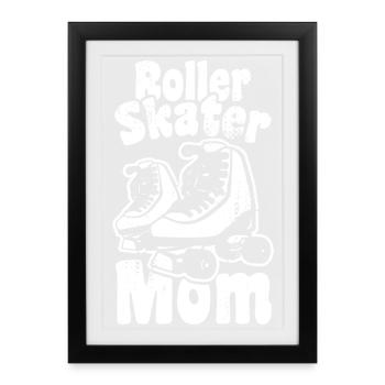 Roller Skater Mother - Framed poster (27 × 37 cm) - black - Front