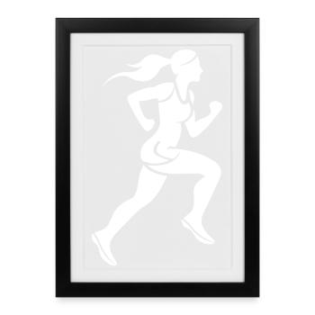 Runner - Framed poster (27 × 37 cm) - black - Front