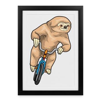 Vélo paresseux - Affiche encadrée (27 × 37 cm) - noir - Devant