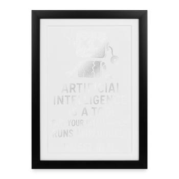 Artificial Intelligence Motivation Poster - Framed poster (27 × 37 cm) - black - Front