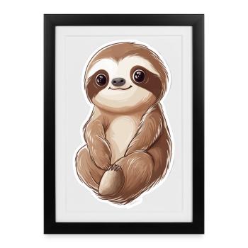 Sloth - Framed poster (27 × 37 cm) - black - Front