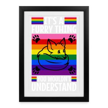 C’est une chose poilue que vous ne comprendriez pas - Affiche encadrée (27 × 37 cm) - noir - Devant