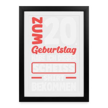 Funny 20th Birthday Gift - Framed poster (27 × 37 cm) - black - Front