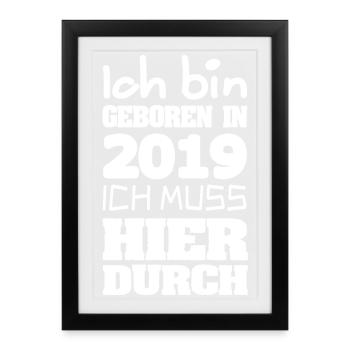2019 - Framed poster (27 × 37 cm) - black - Front